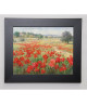 LIM FRANÇOIS Image encadrée Champs de coquelicots 31x37 cm Rouge