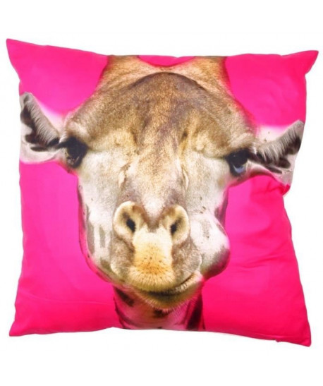 Coussin et Housse photo de girafe  50x50cm