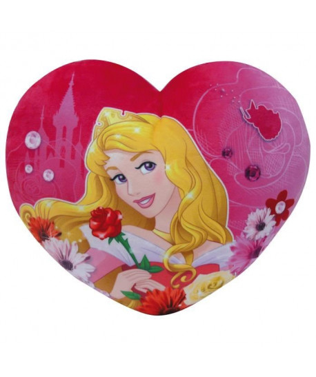 DISNEY PRINCESSES Coussin en Coeur, La Belle au Bois Dormant