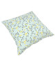 Coussin décoratif 100% coton imprimé MISTIGRI  60x60 cm  Gris, jaune et blanc