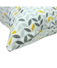 Coussin décoratif 100% coton imprimé MISTIGRI  60x60 cm  Gris, jaune et blanc