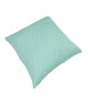 Coussin décoratif 100% coton imprimé SCANDI  60x60 cm  Vert d\'eau et blanc