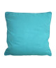 LA MAISON CHARME Coussin déhoussable 100% coton sergé 60 cm turquoise