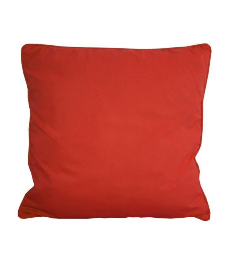 LA MAISON CHARME Coussin déhoussable 100% coton sergé 60 cm rouge