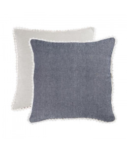 DEKOANDCO Coussin 40x40 cm CHINNY BLUE STONE