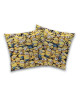 LES MINIONS Coussin carré bleu Coton 40 x 40 cm