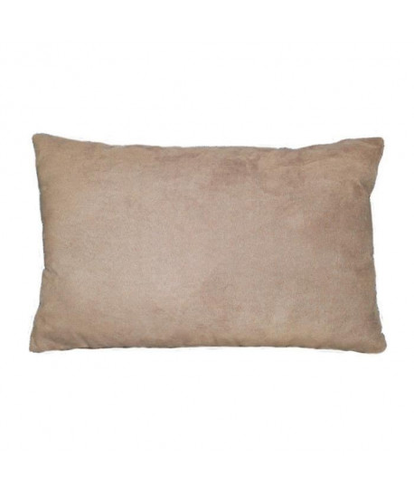 Coussin 30x50 cm suédine uni Sable