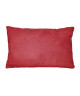 Coussin 30x50cm suédine uni Rouge