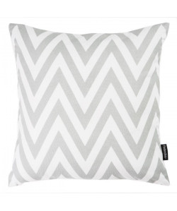 FINLANDEK Coussin imprimé zigzag gris 40 cm  KERAVA  SIKSAK