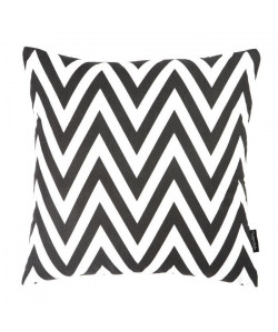 FINLANDEK Coussin imprimé zigzag noir 40 cm noir  KERAVA  SIKSAK