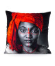 MARLENE BACKER Coussin déhoussable Fara 45x45 cm orange et gris