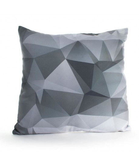 ANDORA Coussin déhoussable NESTOR 45x45 cm gris et blanc