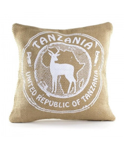 ANDORA Coussin déhoussable MOCA TANZANIA 45x45 cm beige et blanc