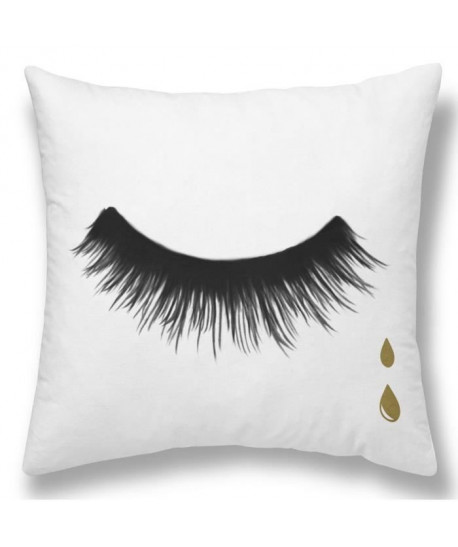 TODAY Coussin GOLD LABEL CILS DROPS 30x30 cm blanc, noir et or