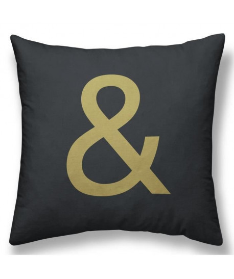 TODAY Coussin GOLD LABEL ESPERLUETTE 30x30 cm blanc, noir et or