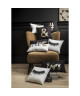 TODAY Coussin GOLD LABEL ESPERLUETTE 30x30 cm blanc, noir et or