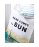 TODAY Coussin déhoussable 100% coton California Dream Here Comes The Sun 40x40 cm jaune et blanc