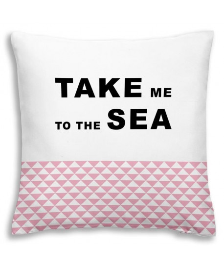 TODAY Coussin déhoussable 100% coton California Dream Take me to the Sea 40x40 cm barbapapa