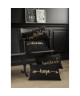 TODAY Coussin Déhoussable GOLD LABEL HOPE 30x50 cm blanc, noir et or