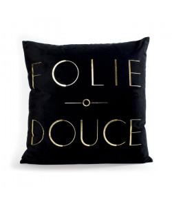 MARLENE BACKER Coussin Folie douce 45x45 cm Noir