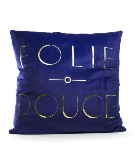 MARLENE BACKER Coussin Folie douce 45x45 cm Bleu