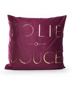 MARLENE BACKER Coussin Folie douce 45x45 cm Bordeaux