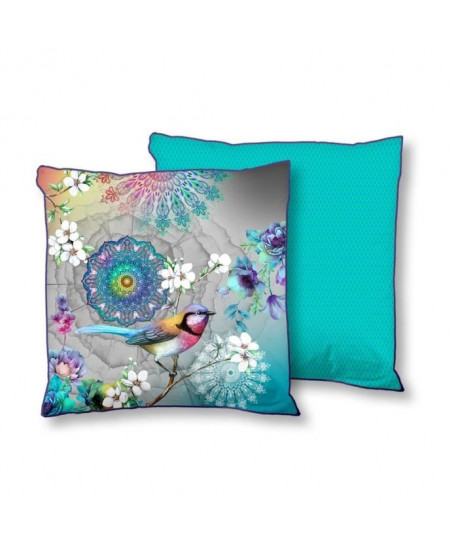 HIP Coussin déco imprimé Adele  48x48 cm  Bleu et multicolore