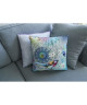 HIP Coussin déco imprimé Adele  48x48 cm  Bleu et multicolore