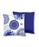 HIP Coussin déco imprimé Grande  48x48 cm  Blanc et bleuviolet