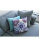 HIP Coussin déco imprimé Jayanti  48x48 cm  Gris argent et  violet