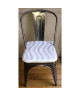 O\'CBO Lot de 2 Galettes de chaise fourrure 39x39 cm  Blanc