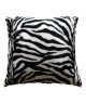 O\'CBO Coussin déhoussable fourrure ZEBRE 42x42 cm  Noir et creme