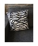 O\'CBO Coussin déhoussable fourrure ZEBRE 42x42 cm  Noir et creme