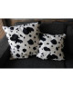 O\'CBO Coussin déhoussable fourrure VACHE 42x42 cm  Noir et blanc