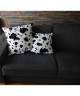 O\'CBO Coussin déhoussable fourrure VACHE 42x42 cm  Noir et blanc