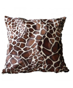 O\'CBO Coussin déhoussable fourrure GIRAFE 42x42 cm  Beige et marron