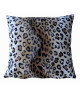 O\'CBO Coussin déhoussable fourrure LEOPARD 57x57 cm  Orange, noir et creme