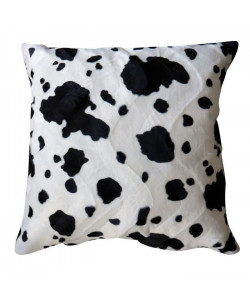 O\'CBO Coussin déhoussable fourrure VACHE 57x57 cm  Noir et blanc