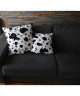 O\'CBO Coussin déhoussable fourrure VACHE 57x57 cm  Noir et blanc