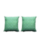 O\'CBO Lot de 2 coussins déhoussables GEOMETRICO 40x40 cm  Vert