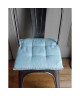 O\'CBO Lot de 2 Coussins de chaise MA MAISON EST MON CHÂTEAU 40x40 cm bleu azur