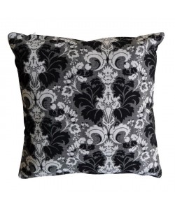 O\'CBO Coussin déhoussable MUMBAI Jacquard 42x42 cm noir, creme et blanc