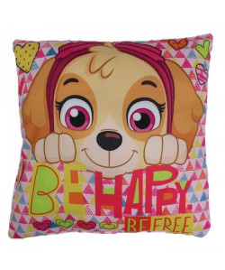 PAT PATROUILLE BE HAPPY Coussin Microfibre 40x40 cm rose