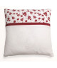 SOLEIL D\'OCRE Coussin brodé Eloise 40x40 cm blanc et rouge