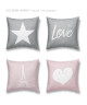 TODAY Coussin déhoussable Chambray Coton GIRL HEART  40x40cm