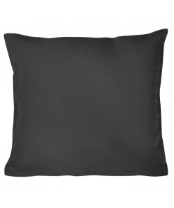 VENT DU SUD Housse de coussin SONATE en lin lavé  45x45 cm  Gris Gris anthracite