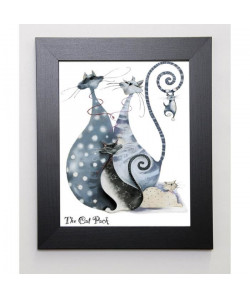 ROBERTSON Image encadrée The Cat Pack 31x37 cm Gris