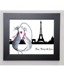 ROBERTSON Image encadrée From Paris with Love 31x37 cm Gris