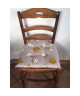 O\'CBO Lot de 2 Galettes de chaises POULES 39x39 cm  Jaune