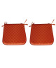 O\'CBO Lot de 2 Galettes de chaises DAMIER 39x39 cm  Orange